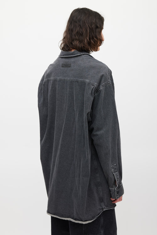 Fear of God Grey Oversized Denim Shirt