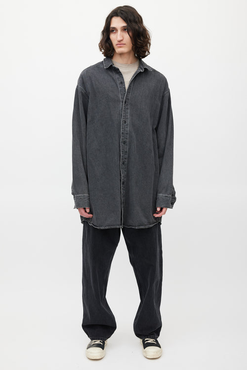 Fear of God Grey Oversized Denim Shirt