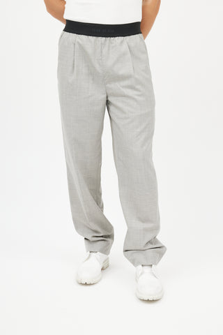 Fear of God Grey Wool Logo Waistband Trousers