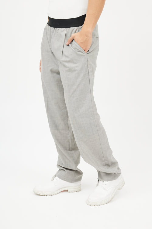 Fear of God Grey Wool Logo Waistband Trousers