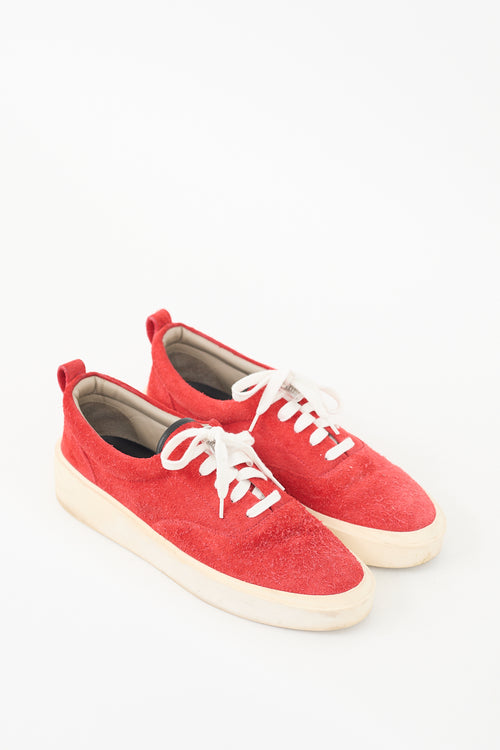 Fear of God Red Suede 101 Low Top Sneaker