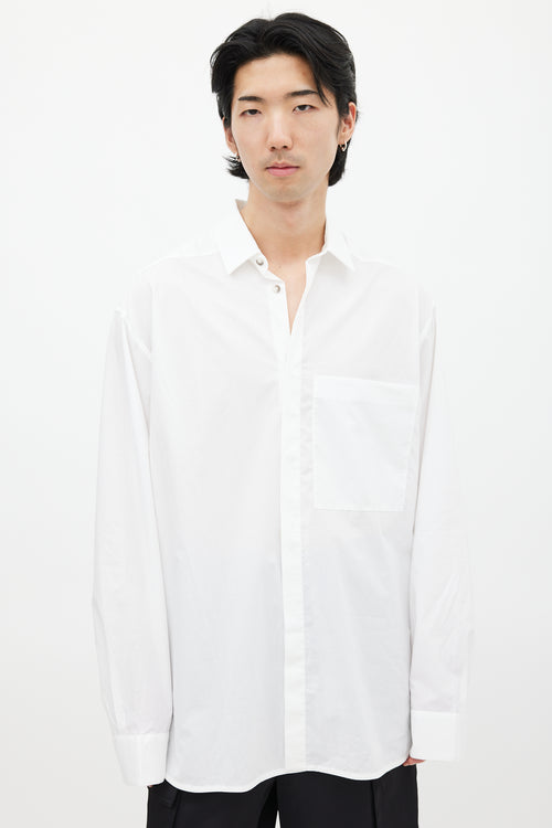 Fear of God White Cotton Easy Collared Shirt