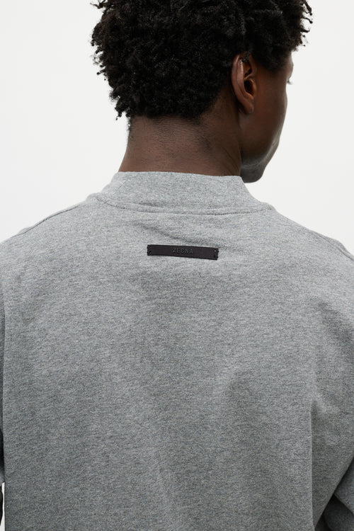 Fear of God X Zegna Grey Logo T-Shirt