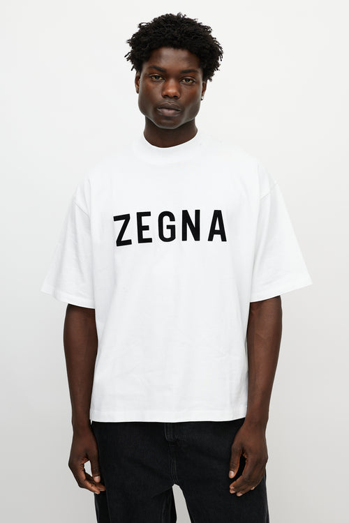 Fear of God X Zegna White Logo T-Shirt