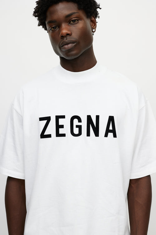 Fear of God X Zegna White Logo T-Shirt