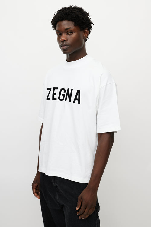 Fear of God X Zegna White Logo T-Shirt