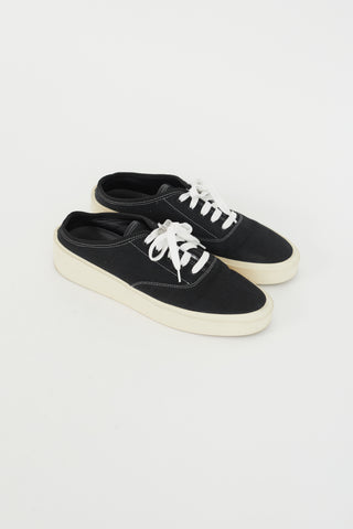 Fear Of God Black Canvas Backless Sneaker