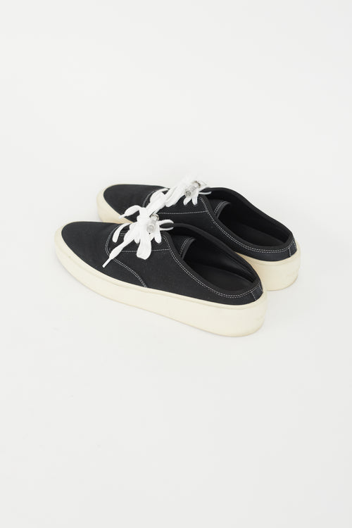 Fear Of God Black Canvas Backless Sneaker