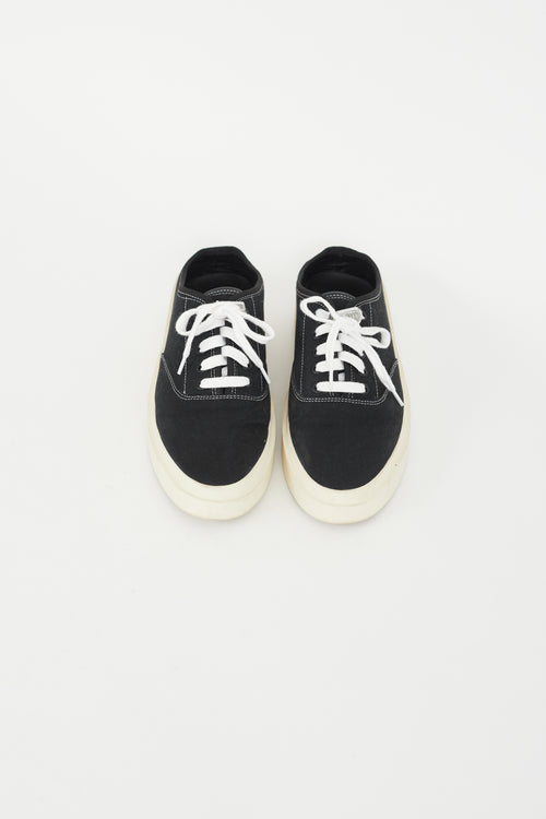 Fear Of God Black Canvas Backless Sneaker