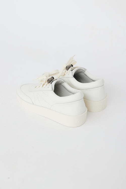 Fear of God White Leather Platform Sneaker