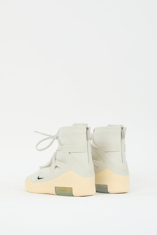 Fear of God X Nike Air Grey 
Cream FOG1 Sneaker