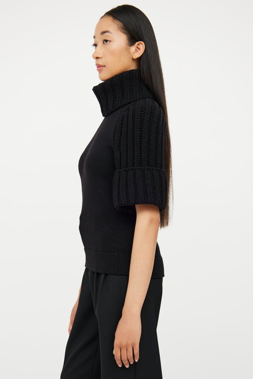 Wool Turtleneck Top