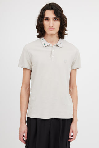 Fendi Beige Emoji Logo Polo Top