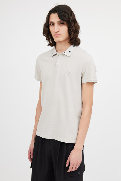 Fendi Beige Emoji Logo Polo Top