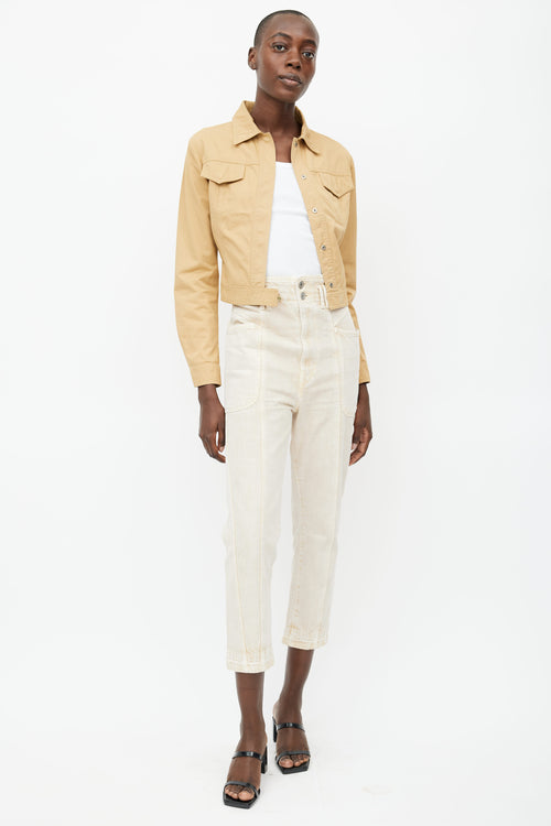 Fendi Beige Mesh Panelled Jacket