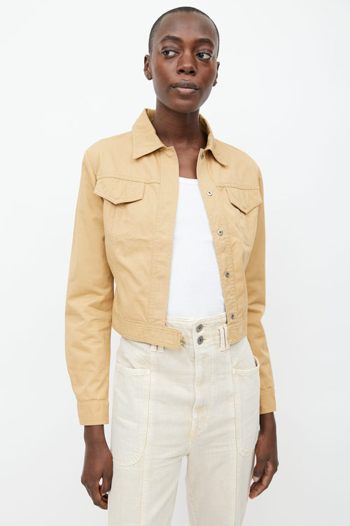 Fendi Beige Mesh Panelled Jacket