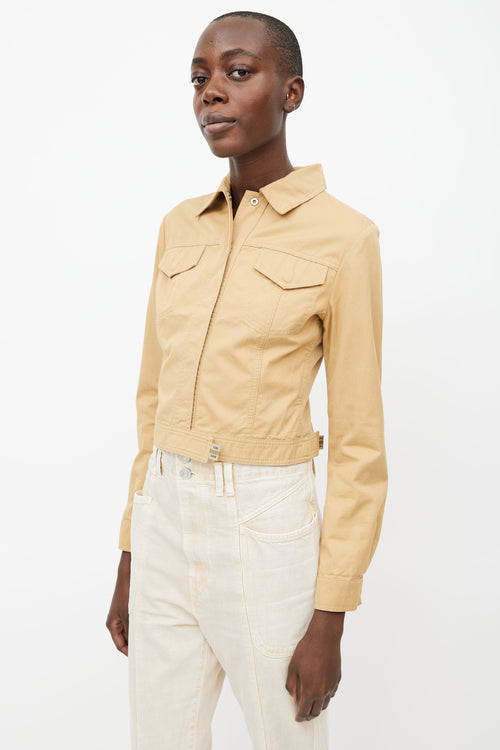 Fendi Beige Mesh Panelled Jacket