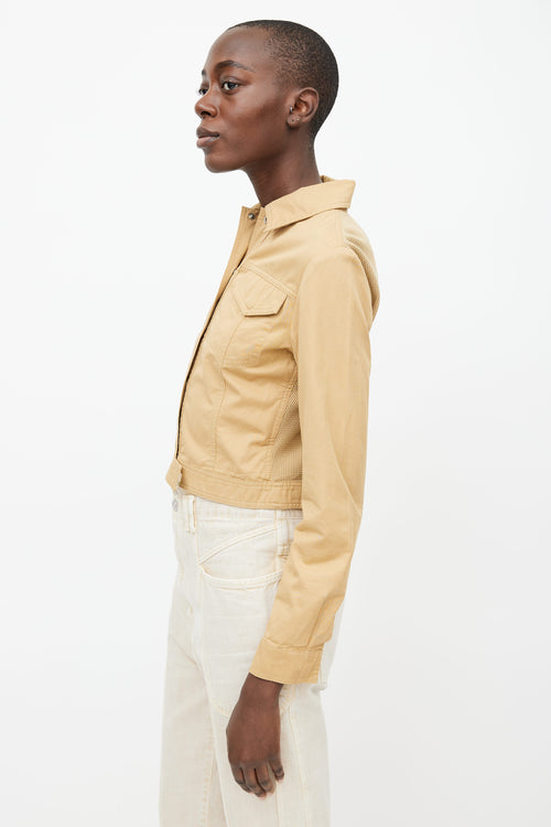 Fendi Beige Mesh Panelled Jacket