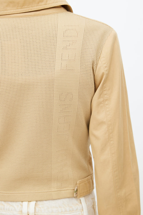 Fendi Beige Mesh Panelled Jacket