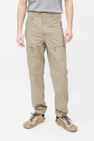 Fendi Beige Nylon Slim Cargo Pant