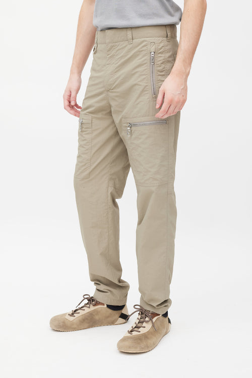 Fendi Beige Nylon Slim Cargo Pant