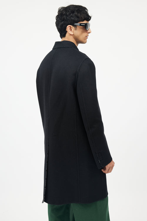 Fendi Black Fleece Wool Coat