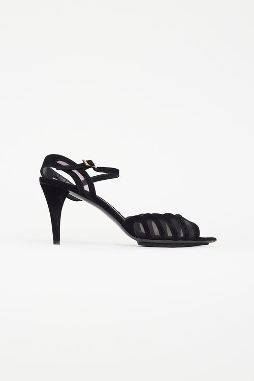 Fendi Black Suede D
Orsay Open Toe Pump