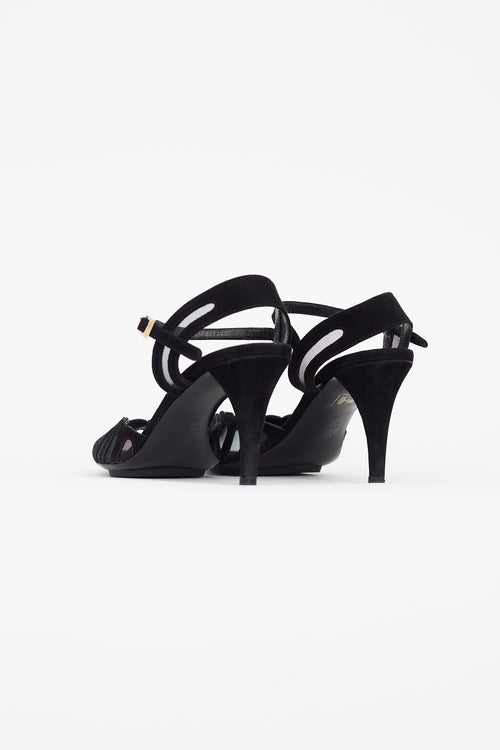 Fendi Black Suede D
Orsay Open Toe Pump