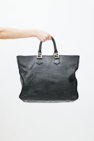 Fendi Black 
Gold Twins Cabas Tote