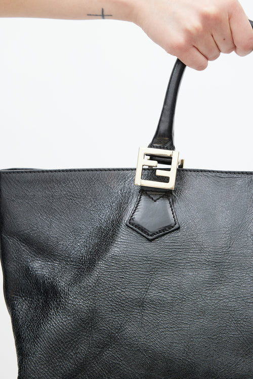 Fendi Black 
Gold Twins Cabas Tote