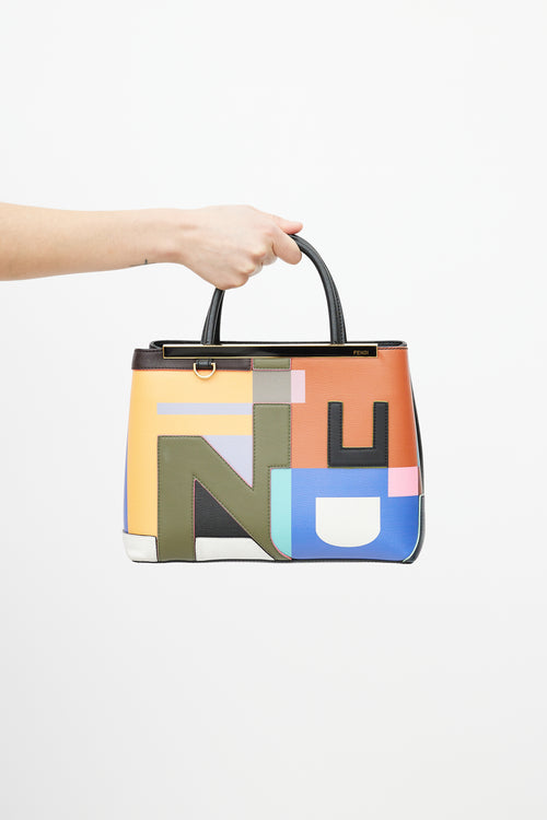 Fendi Black 
Multicolour 2Jours Leather Bag