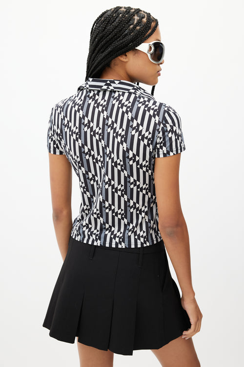 Fendi Black 
Multicolour Geometric Print Shirt