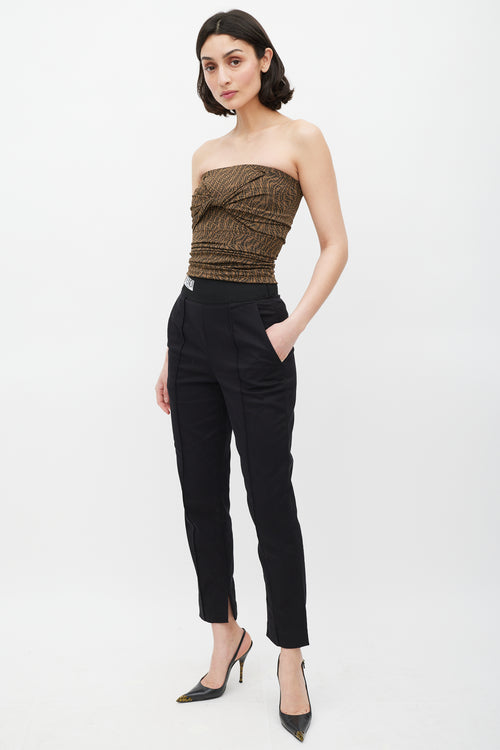 Fendi Black Panelled Trouser