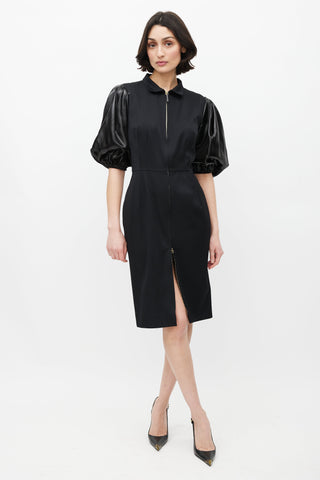 Fendi Black Puffed Sleeve Dress