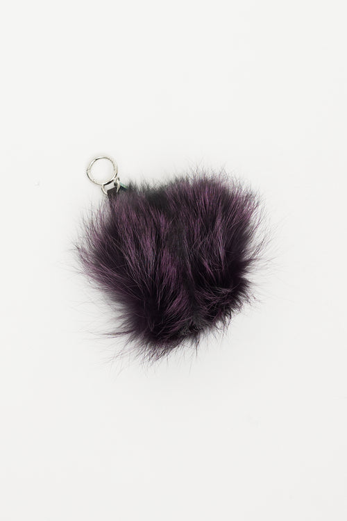 Fendi Purple Fur Bug Bag Charm