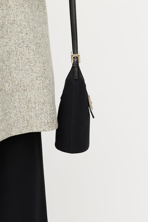 Fendi Black 
Silver Mini Bucket Bag