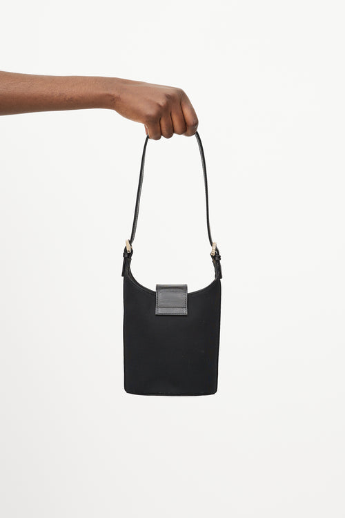 Fendi Black 
Silver Mini Bucket Bag