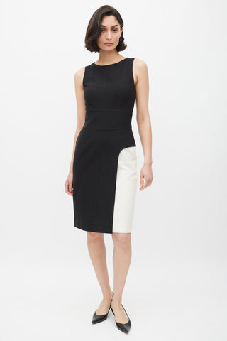 Fendi Black 
White Cut Out Dress