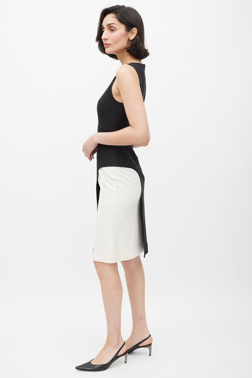 Fendi Black 
White Cut Out Dress