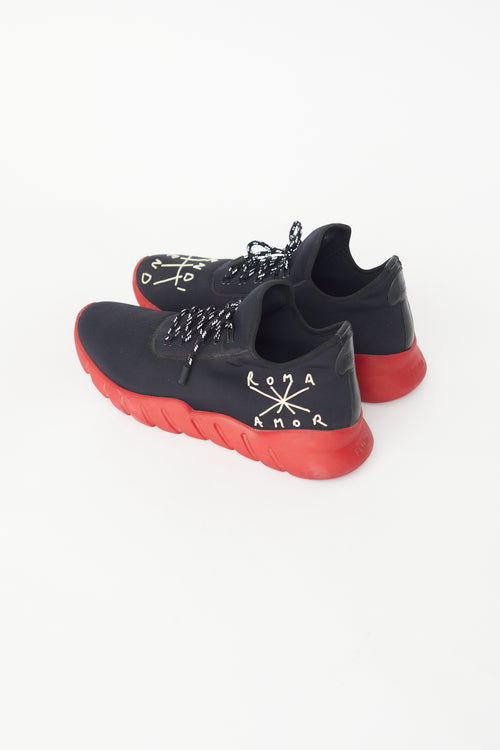 Fendi Black 
Red Fendi-Fiend Roma-Amor Sneaker