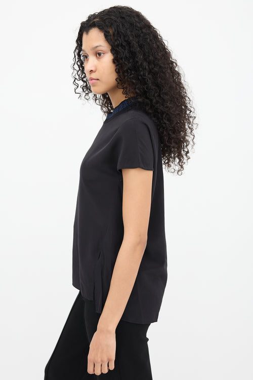 Fendi Black Silk Blouse