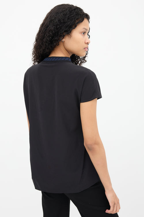 Fendi Black Silk Blouse