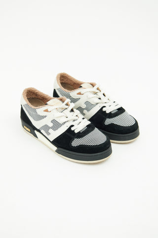 Fendi White 
Black Match Mixed Sneaker