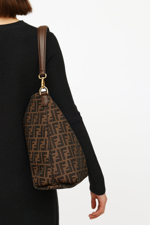 Fendi Zucca Print Canvas Turnlock Bag