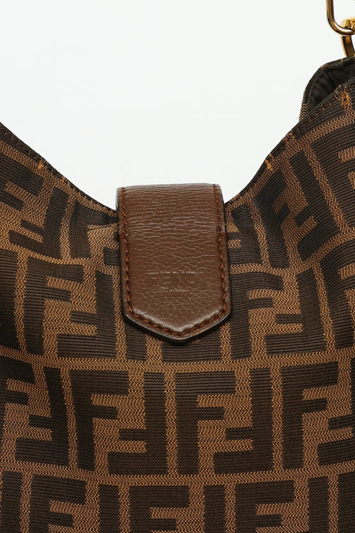 Fendi Zucca Print Canvas Turnlock Bag