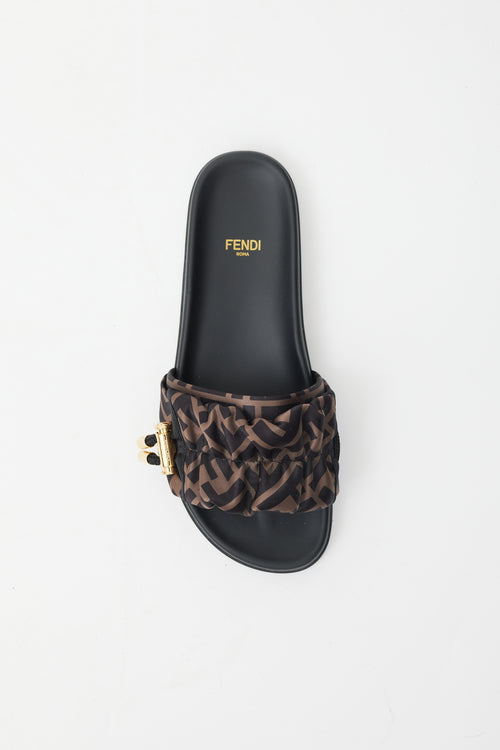 Fendi Brown 
Black FF Toggle Slide