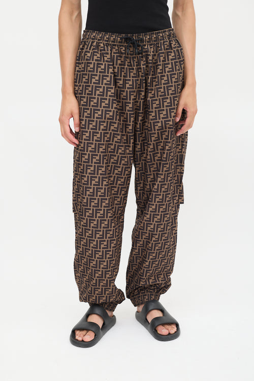 Fendi Brown 
Black Forever Fendi FF Monogram Lounge Pants