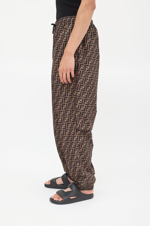 Fendi Brown 
Black Forever Fendi FF Monogram Lounge Pants