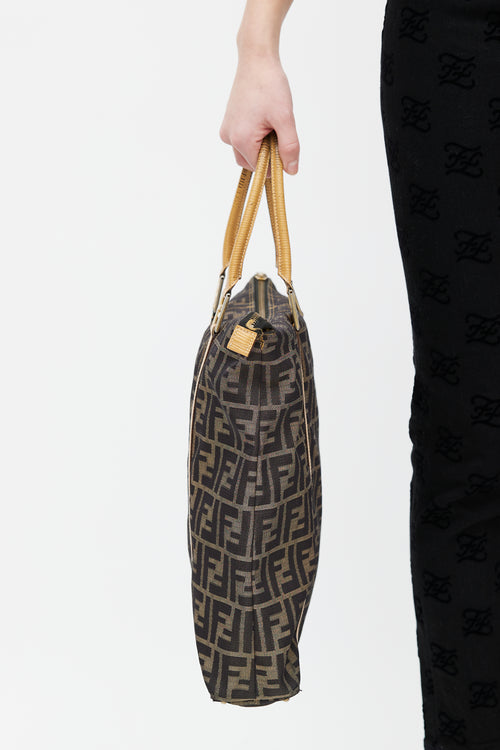 Fendi Brown 
Black Zucca Monogram Tote