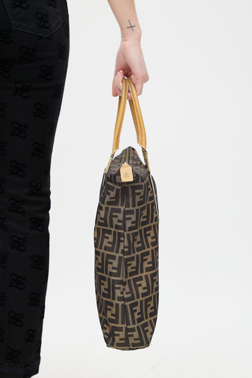 Fendi Brown 
Black Zucca Monogram Tote